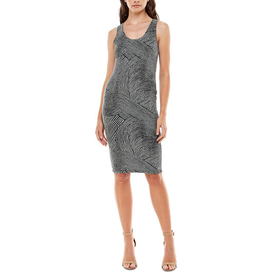 Almost Famous Womens Juniors Metallic Sleeveless Bodycon Dress